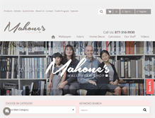 Tablet Screenshot of mahoneswallpapershop.com